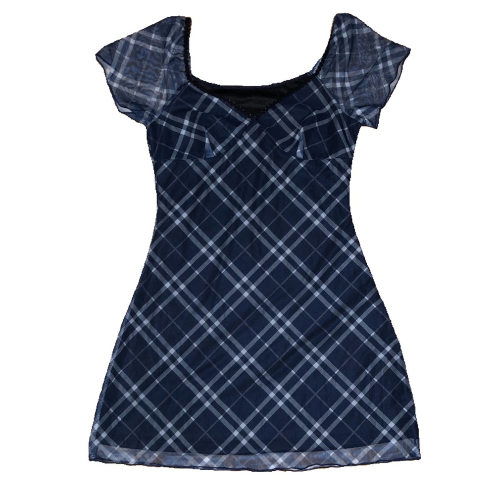 Vintage blue gingham dress